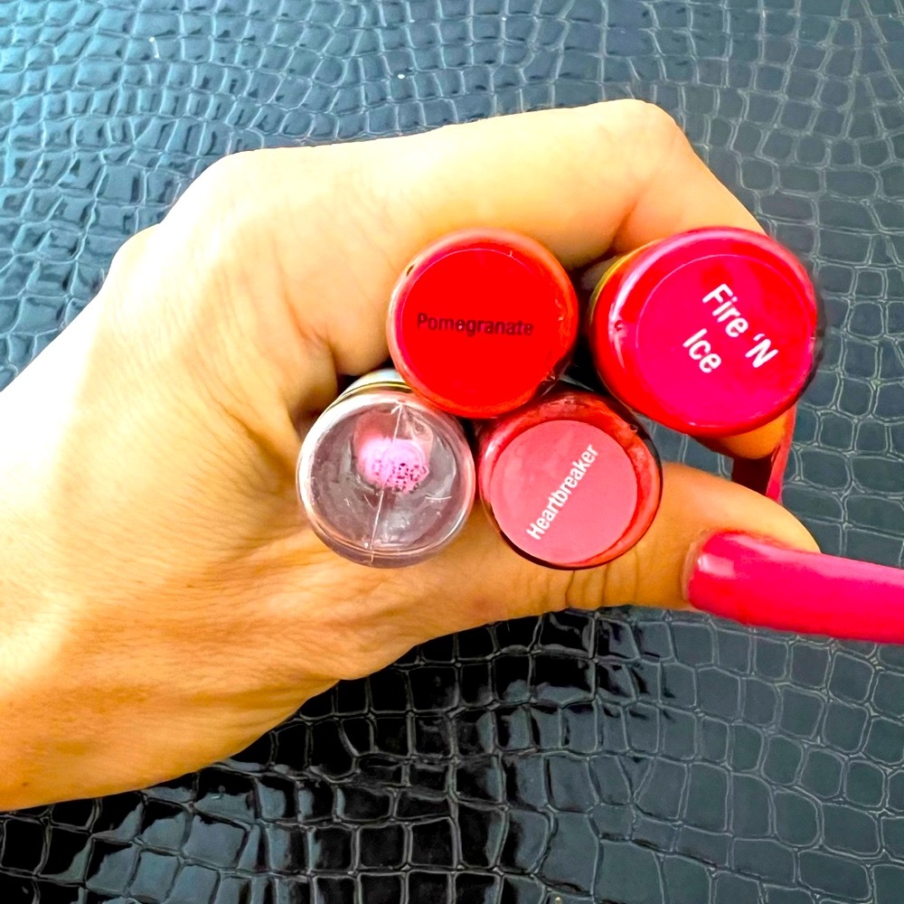 4 PACK- LipSence💋- opened. Pomergranate--Fire N Ice- Heartbreaker-Oops Remover
